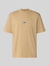 HUGO Blue męski t-shirt o kroju regular fit z czystej bawełny model 'NIEROS' Beżowy