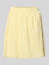 PIECES Regular Fit Mini-Rock aus reiner Baumwolle Modell 'BANNA' Hellgelb