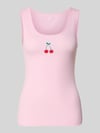 GAP slim fit top met logoprint Roze