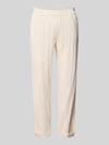 Marc Cain Straight Fit Leinenhose mit Viskose-Anteil Beige