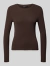 ONLY Regular Fit Langarmshirt aus Baumwoll-Mix Modell 'RILEY' Dunkelbraun