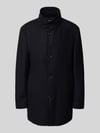 Strellson Regular fit lange jas met opstaande kraag, model 'Finchley' Marineblauw