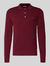 Tommy Hilfiger Regular Fit Pullover aus reiner Baumwolle Bordeaux
