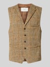 Carl Gross Weste aus Schurwolle mit Brustleistentasche Modell 'Warner' Camel