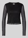 Jake*s Casual Shirt met lange mouwen en siersteentjes Zwart