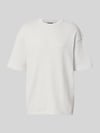 PEGADOR Oversized T-Shirt mit Strukturmuster Hellgrau