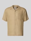 ONLY & SONS Relaxed Fit Freizeithemd aus Leinen-Viskose-Mix Modell 'LAURENCE' Beige