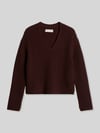 Marc O'Polo Loose Fit Pullover aus Baumwoll-Mix Dunkelrot