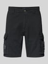 Petrol Regular Fit Bermudas mit Cargotaschen Black