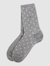 Tommy Hilfiger Socken mit Label-Print im 2er-Pack Mittelgrau Melange