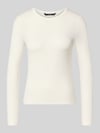VERO MODA Slim Fit Langarmshirt aus Lyocell-Mix Modell 'ADA' Weiss