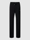 BOSS Straight leg sweatpants met tunnelkoord Zwart