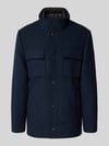 Tom Tailor Regular Fit Wollmantel mit abnehmbarem Innenkragen Dunkelblau