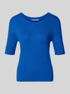 Christian Berg Woman Selection Sweter z dzianiny o kroju sim fit z Mieszanka wiskozy ze Ścieg warkoczowy Niebieski