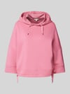 Tom Tailor Cropped Hoodie aus Scuba mit 3/4-Arm Pink