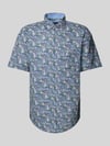 Fynch-Hatton Regular fit vrijetijdsoverhemd met button-downkraag Marineblauw
