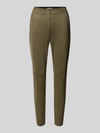 Christian Berg Woman Spodnie o kroju slim fit w skróconym kroju Oliwkowy