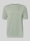 Christian Berg Men regular fit T-shirt in brei-look Olijfgroen