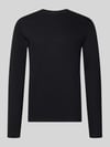 Lindbergh Regular Fit Longsleeve aus reiner Baumwolle Modell 'Basic' Black
