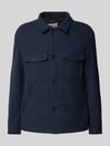 Selected Regular fit overhemdjack met wol Model 'MITCH' Marineblauw gemêleerd
