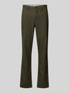 Tommy Hilfiger Slim Fit Gerade Hose aus Baumwoll-Mix mit Viskose-Anteil Modell 'DENTON' Oliv