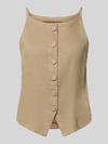 ICHI Blusentop aus Leinen-Viskose-Mix Modell 'LINNO' Taupe