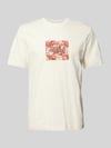 JACK & JONES T-shirt z nadrukiem z logo model ‘SPLIT’ Beżowy
