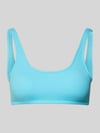 Banana Moon Top bikini z detalem z logo model ‘JUSTIN’ Jasnoturkusowy