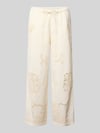 Jake*s Casual Culotte mit Lochstickerei und Eingrifftaschen Beige