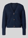 VERO MODA Oversized gebreid jack met v-hals model 'LEA' Donkerblauw