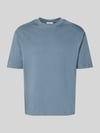 Selected Relaxed fit T-shirt van puur katoen Model 'RELEXASPEN' Rookblauw