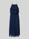 VILA Fließendes Maxikleid mit Volants Modell 'CHIFFON' Marine