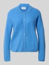 Fynch-Hatton Strickjacke aus Kaschmir mit Umlegekragen Royal