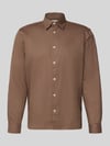 Selected Regular Fit Freizeithemd aus Leinen-Baumwoll-Mix Modell 'CLAY LINENBLEND' Schoko