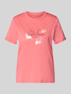 Tom Tailor męski t-shirt o kroju regular fit z czystej bawełny Koralowy