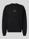 HUGO Regular Fit Sweatshirt aus reiner Baumwolle Modell 'DELASTCREW' Black