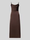 VILA Abendkleid aus Satin Modell 'RAVENNA' Dunkelbraun