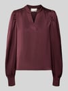 Neo Noir blouse met lange mouwen met stretch model 'Rosslyn' Bordeaux