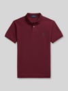 Polo Ralph Lauren Slim Fit Poloshirt aus reiner Baumwolle Bordeaux