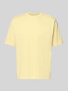 MCNEAL T-shirt o kroju regular fit z czystej bawełny Jasnożółty