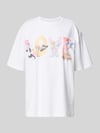 REVIEW Oversized T-Shirt mit Motiv-Print Weiss