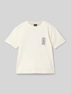 Quiksilver T-Shirt mit Label-Print Weiss