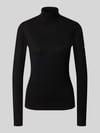 b.young Slim fit gebreide pullover van viscosemix model 'Morla' Zwart