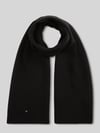 Tommy Hilfiger Schal aus Baumwoll-Mix mit Woll-Anteil Black