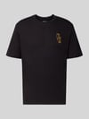 JACK & JONES t-shirt o kroju regular fit z czystej bawełny model 'BREWY' Czarny
