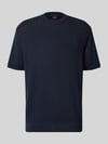 BOSS Orange męski t-shirt o kroju regular fit z mieszanka lnu i bawełny model 'KAJORDINO' Granatowy