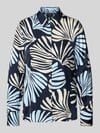 s.Oliver BLACK LABEL Regular fit overhemdblouse van pure viscose Marineblauw
