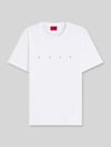 HUGO męski t-shirt o kroju regular fit z czystej bawełny Biały