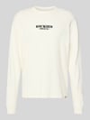 Dickies Longsleeve mit Label-Stitching und Rundhalsausschnitt Offwhite