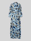 YAS Hemdblusenkleid aus Viskose Modell 'SAVANNA' Hellblau